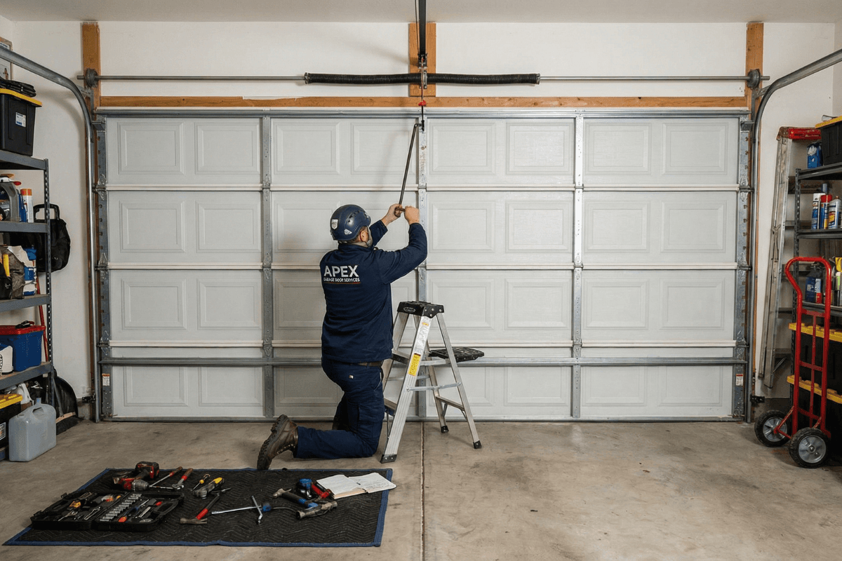 Garage door spring replacement